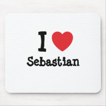I love Sebastian heart custom personalized mousepads by funnycustomtshirts I love Sebastian heart custom personalized mousepads