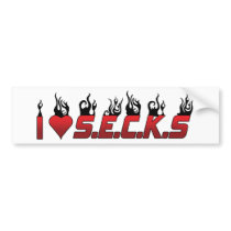 I Love SECKS bumper stickers