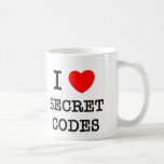 I Love Secret Codes Coffee Mugs