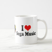 I Love Sega Music Coffee Mugs