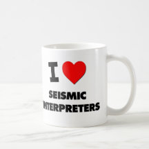 I Love Seismic Interpreters Coffee Mugs