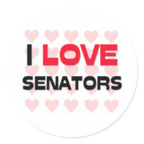 I LOVE SENATORS stickers