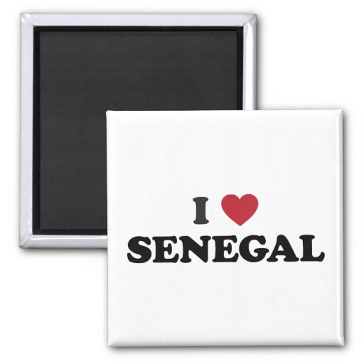 I Love Senegal 2 Inch Square Magnet Zazzle 