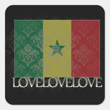 I love Senegal Cool Stickers