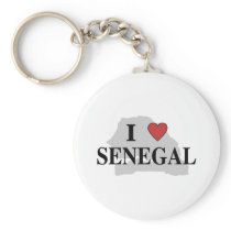 I Love Senegal Keychain
