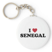 I Love Senegal Keychain