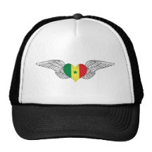 I Love Senegal -wings Mesh Hat