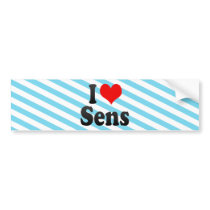 I Love Sens, France Bumper Sticker