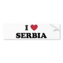 I Love Serbia Bumper Stickers