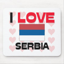 I Love Serbia mousepads