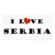 I Love Serbia Personalized Photo Card