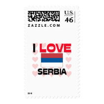 I Love Serbia Postage Stamps