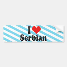 I Love Serbian Bumper Sticker