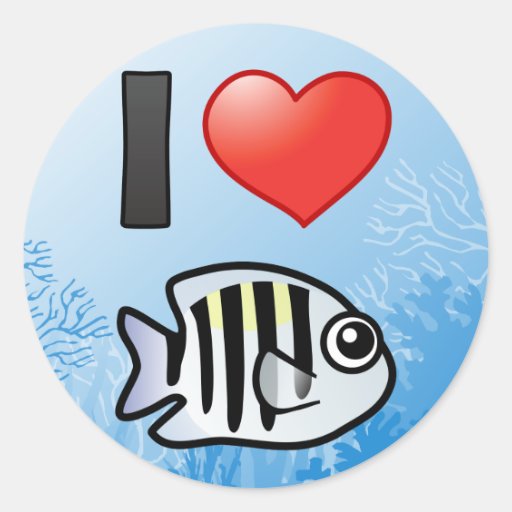 I Love Sergeant Major Round Stickers