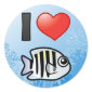 I Love Sergeant Major Round Sticker