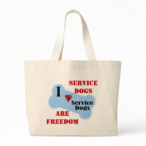 I Love Service Dogs bags