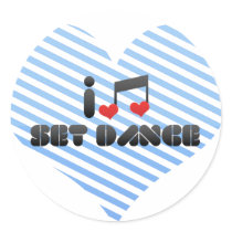 I Love Set Dance Stickers