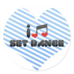 I Love Set Dance Stickers