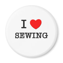 I LOVE SEWING magnets by ilovemyshirt I LOVE SEWING magnets