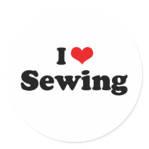 I Love Sewing Tshirt stickers by loveshirts I Love Sewing Tshirt stickers