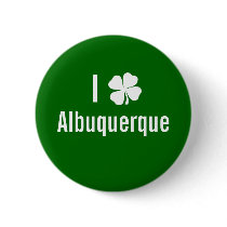 I love (shamrock) Albuquerque St Patricks Day buttons