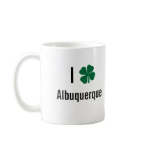 I love (shamrock) Albuquerque St Patricks Day Coffee Mug