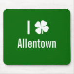 I love (shamrock) Allentown St Patricks Day Mouse Mats