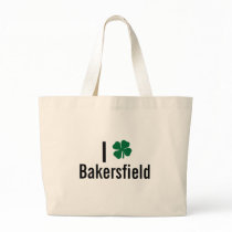 I love (shamrock) Bakersfield St Patricks Day Tote Bag