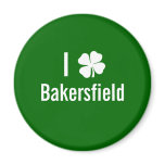 I love (shamrock) Bakersfield St Patricks Day Fridge Magnet
