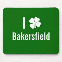 I love (shamrock) Bakersfield St Patricks Day mousepads by funnycustomtshirts I love (shamrock) Bakersfield St Patricks Day mousepads