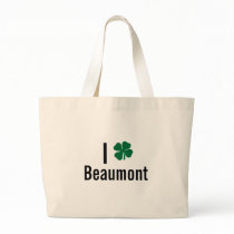 I love (shamrock) Beaumont St Patricks Day Tote Bags