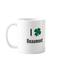 I love (shamrock) Beaumont St Patricks Day Mug