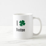 I love (shamrock) Boston St Patricks Day Coffee Mugs