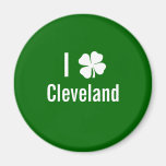 I love (shamrock) Cleveland St Patricks Day Refrigerator Magnet