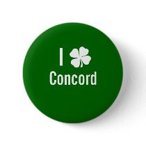 I love (shamrock) Concord St Patricks Day buttons by funnycustomtshirts I love (shamrock) Concord St Patricks Day buttons