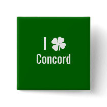 I love (shamrock) Concord St Patricks Day buttons by funnycustomtshirts I love (shamrock) Concord St Patricks Day buttons