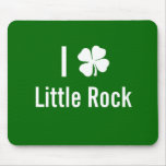 I love (shamrock) Little Rock St Patricks Day Mouse Pad