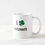 I love (shamrock) Portsmouth St Patricks Day Coffee Mug