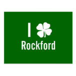 I love (shamrock) Rockford St Patricks Day Postcards