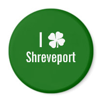 I love (shamrock) Shreveport St Patricks Day magnets