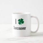 I love (shamrock) Vancouver St Patricks Day Coffee Mugs