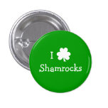 I Love Shamrocks Button