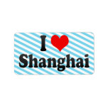 I Love Shanghai, China Custom Address Labels