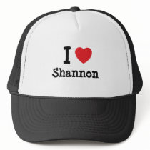 I love Shannon heart custom personalized hats