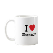 I love Shannon heart custom personalized mugs