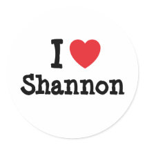I love Shannon heart T-Shirt stickers