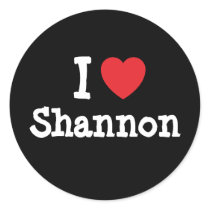 I love Shannon heart T-Shirt stickers by funnycustomtshirts I love Shannon heart T-Shirt stickers