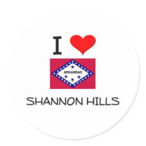 I Love SHANNON HILLS Arkansas stickers