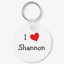 I Love Shannon keychains