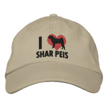 I Love Shar Peis Baseball Cap